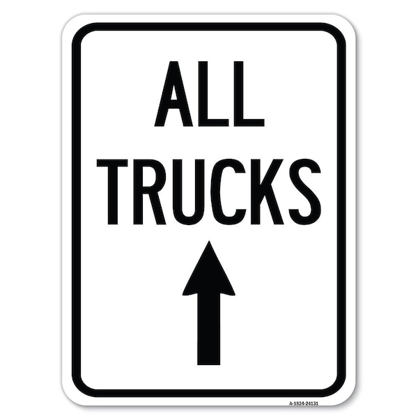 Driveway All Trucks Move Ahead with Up Arrow Heavy-Gauge Aluminum Rust Proof Parking, A-1824-24131